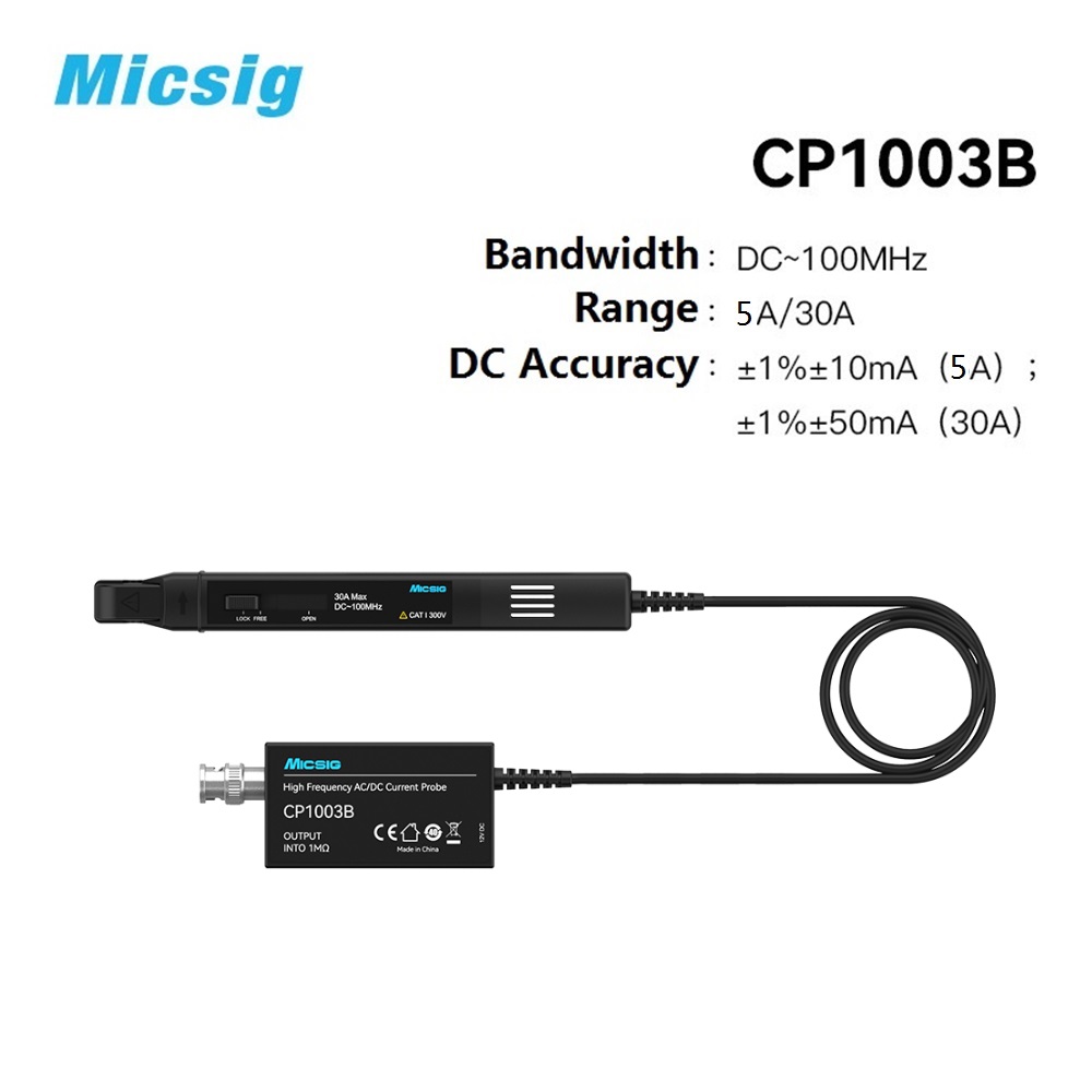 Micsig عالية التردد CP1003B CP - مراجعة Current Probe Ac Dc 50Mhz Oscilloscope وسعره